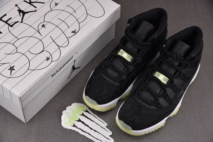 Air Jordan 11 Retro Black Barely Volt IB1378-001